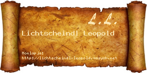 Lichtscheindl Leopold névjegykártya
